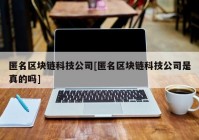 匿名区块链科技公司[匿名区块链科技公司是真的吗]