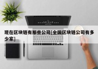 现在区块链有那些公司[全国区块链公司有多少家]